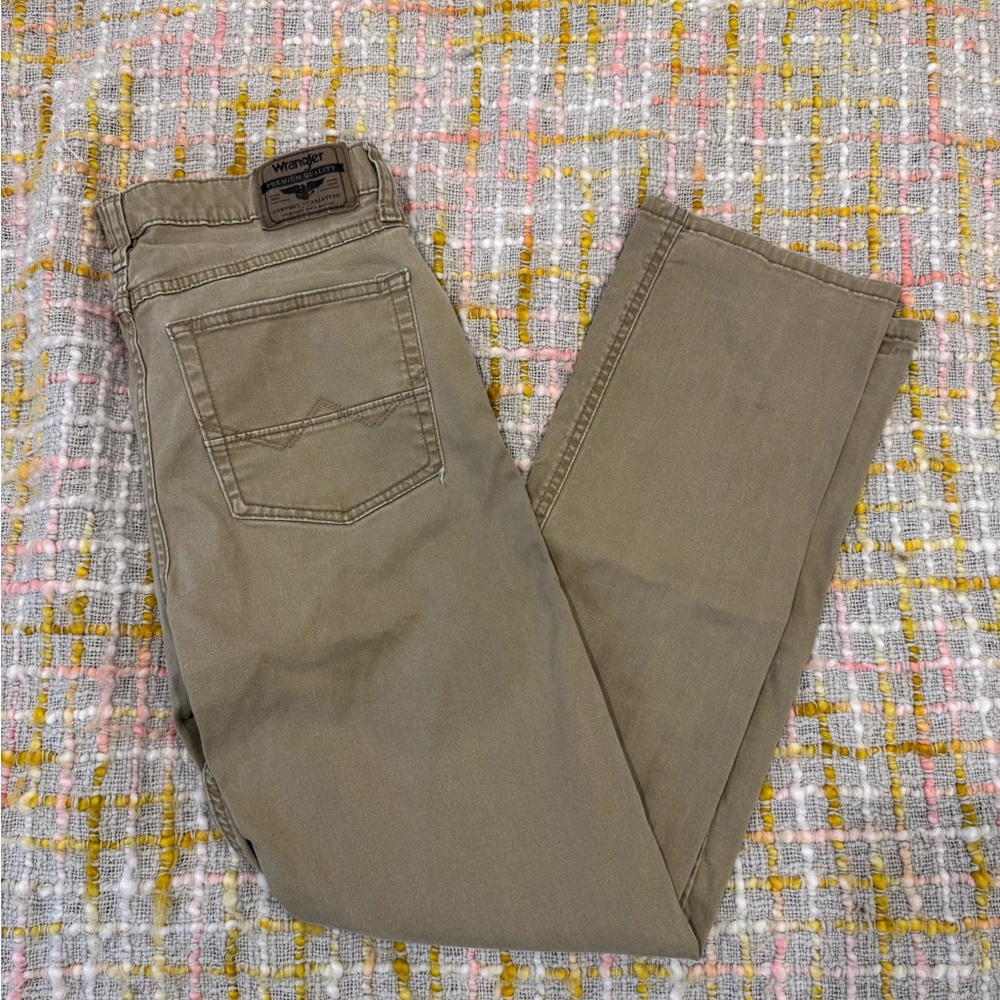 Wrangler Tan Slim Straight Jeans